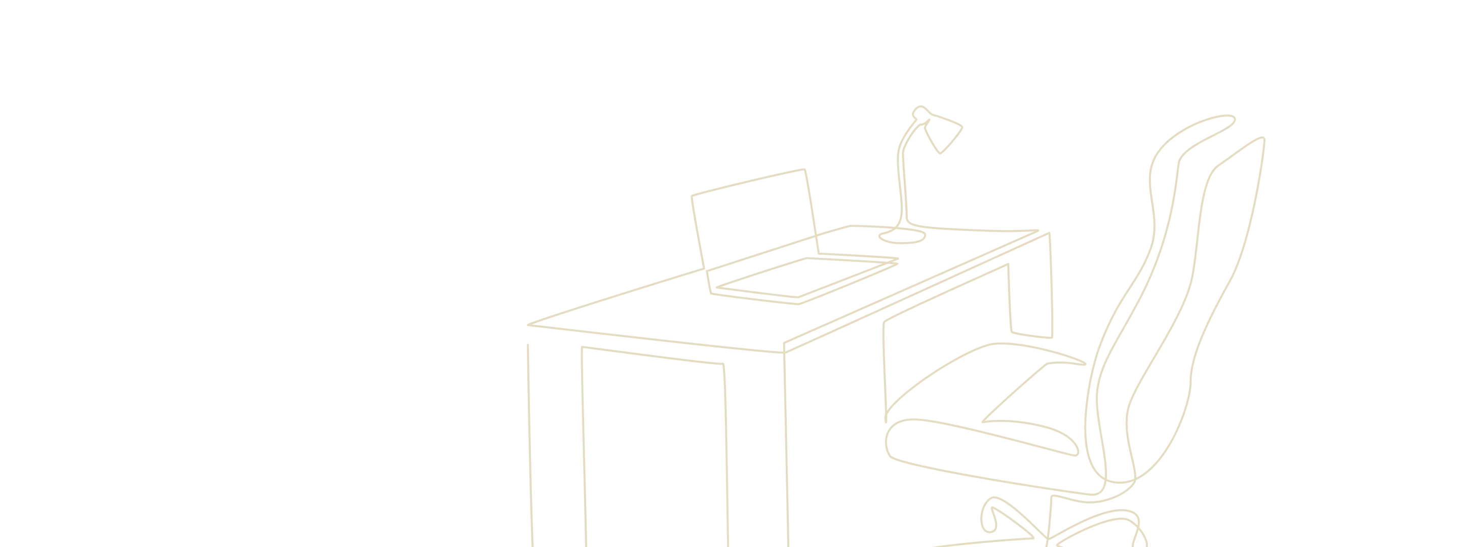 作業机と椅子のイラスト